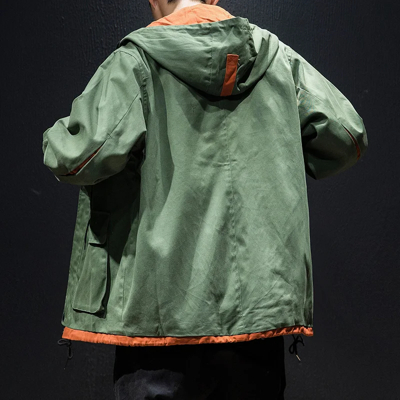 FUGOISM куртки с капюшоном Мужские Новые в стиле пэтчворк и КолорБлок пуловер куртка