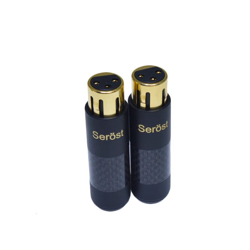Serost Bla-1 3Pin углеродное волокно+ медь+ Позолоченный мужской женский Cannon XLR аудио разъем сбалансированный штекер для hifi hiend аудио