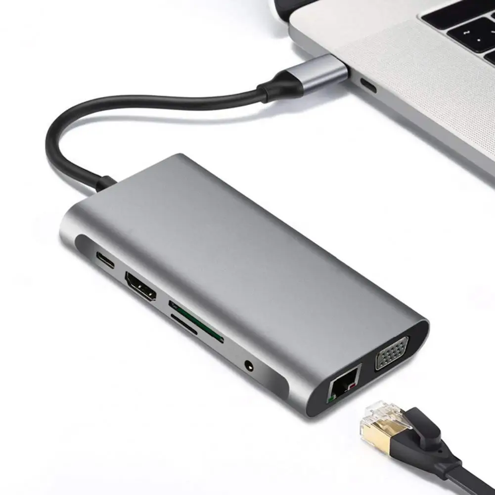Док-станция 10 в 1 для USB 3 0 Type-C к RJ45 HDMI VGA PD TF Micro-SD | Компьютеры и офис