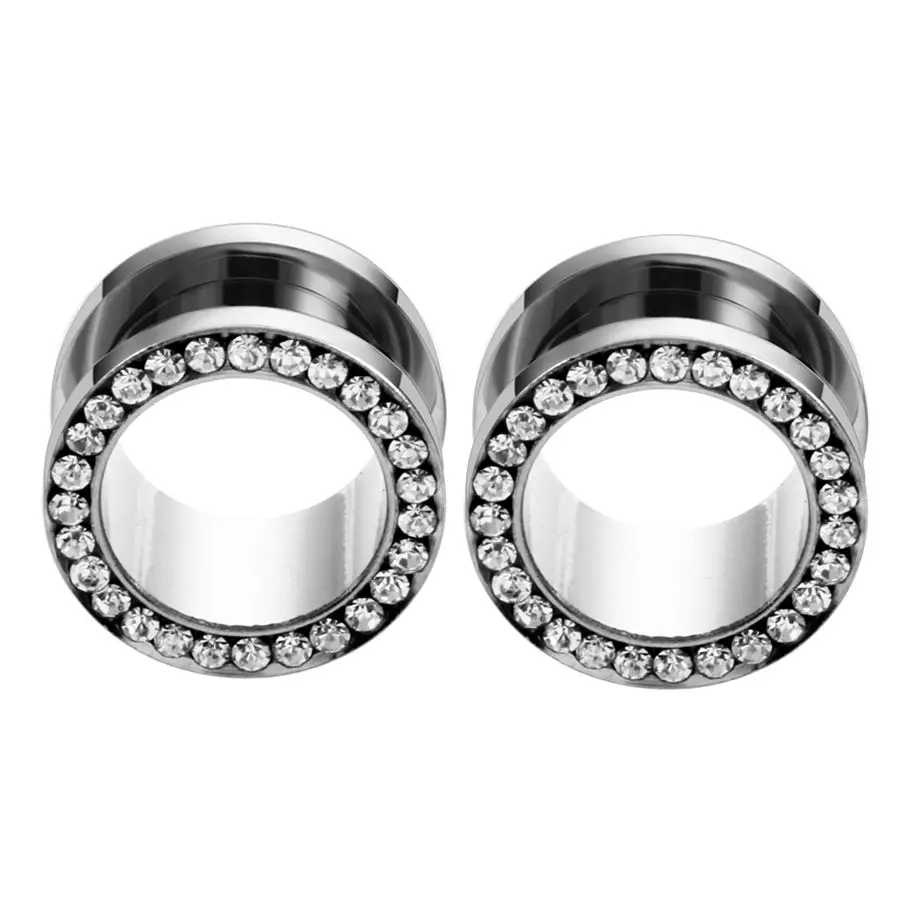Style13 2 шт./партия, стальные беруши и туннели, пирсинг уха, полые серьги, расширитель, диаметр серьги, пирсинг для тела, ювелирные изделия 2 мм-20 мм - Окраска металла: Style13