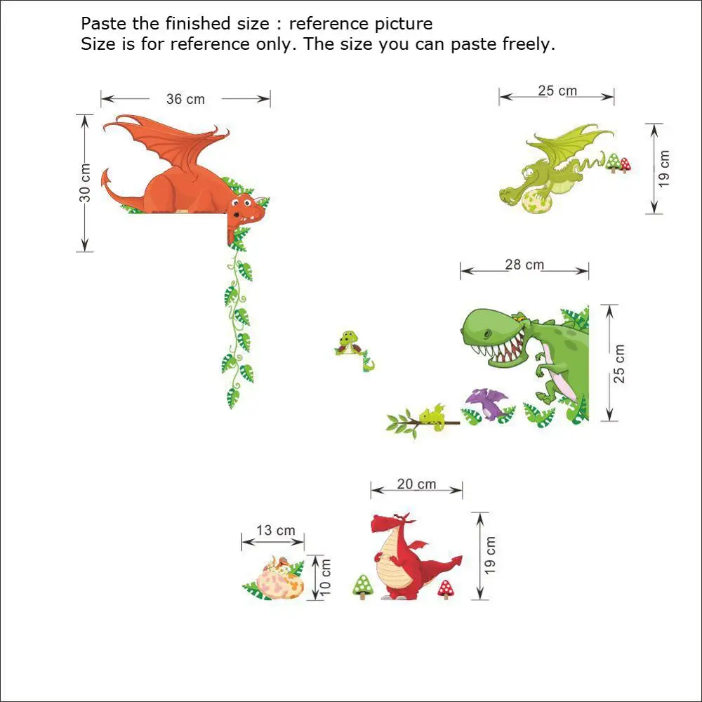 Настенный стикер с динозавром из мультфильма детская комната спальня настенный