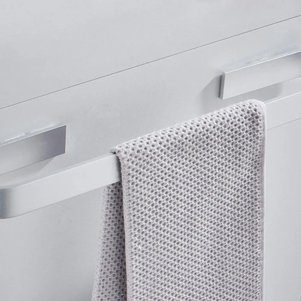 

Towel Rail Rack Towel Holder Bathroom Towels Rack Hanger Black Silver 304 Stainless Steel Wall Hanging Towel Bar Storage Shelf