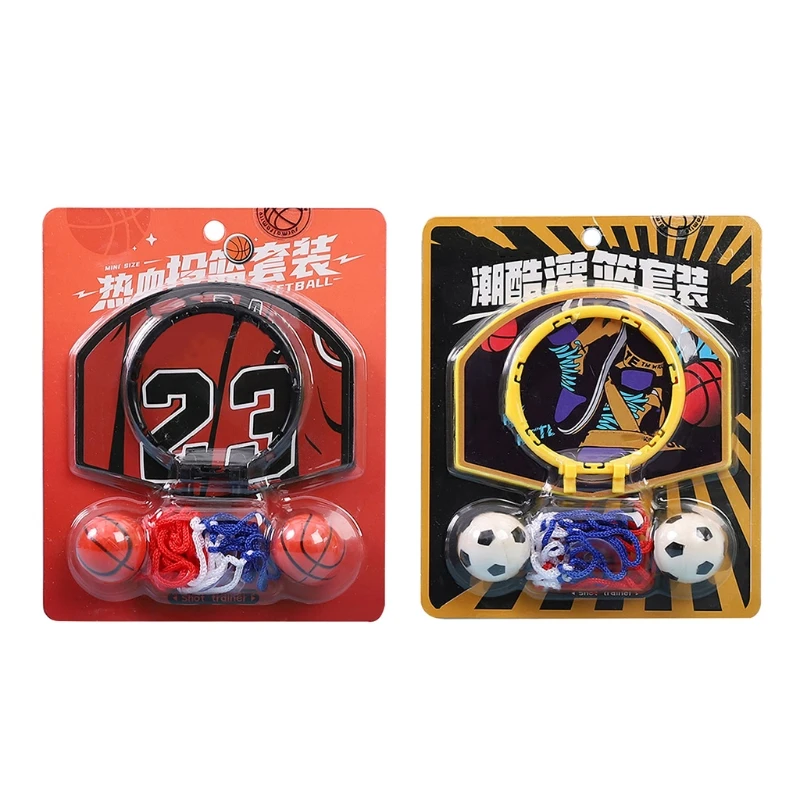 

Y55B, 1 шт., Набор для игры в баскетбол в помещении, наборы для спортивных игр, обруч и 2 мяча, Интерактивная детская настольная игра, настольная ...