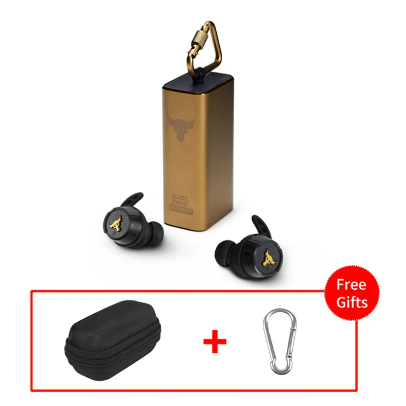 JBL мкА FLASH TWS беспроводные вкладыши Bluetooth V4.2 спортивные наушники глубокий бас IPX7 водонепроницаемые наушники с зарядным устройством и микрофоном - Цвет: Gold