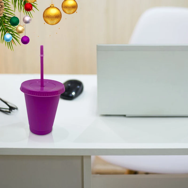 

5Pcs 473ml/700ml Plastic Tumbler With Lid Multi Color Straw Cup Reusable Cold Cups Christmas Bottles Gift Christmas For New Year