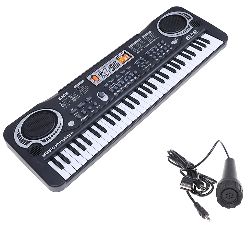 Цифровая Музыкальная электронная клавиатура 61 клавиша пианино детский подарок