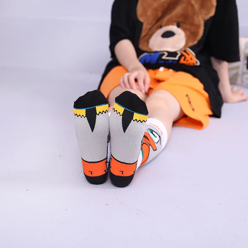 

2pc Hot Sale Anime Movie Cool Socks Man And Woman Ski Basketball Socks Knee-High Hip Hop Unisex Creative Skateboa Flat Socks