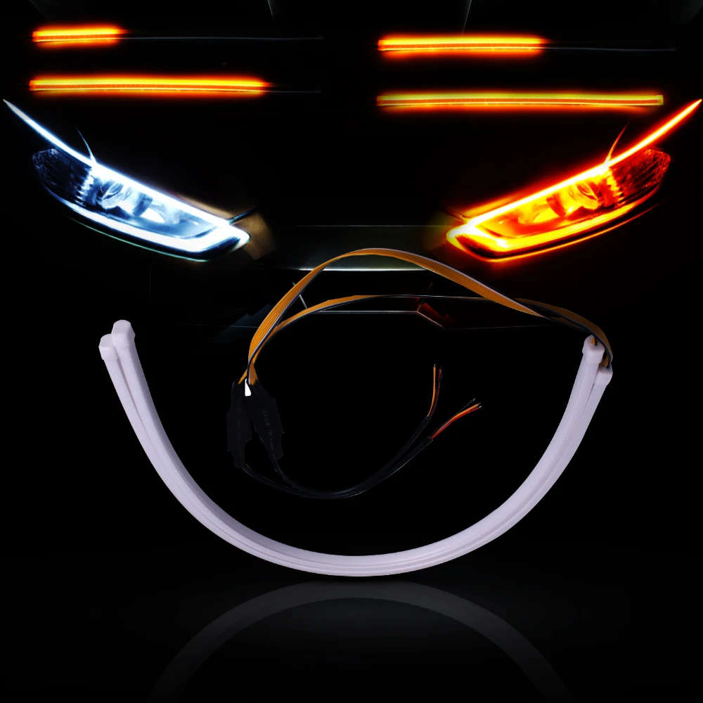 СВЕТОДИОДНЫЙ DRL полосы дневные ходовые огни для Renault Megane 3 Logan Laguna 2 Duster Clio Fluence Scenic Captur Автомобильная полоска-Фара