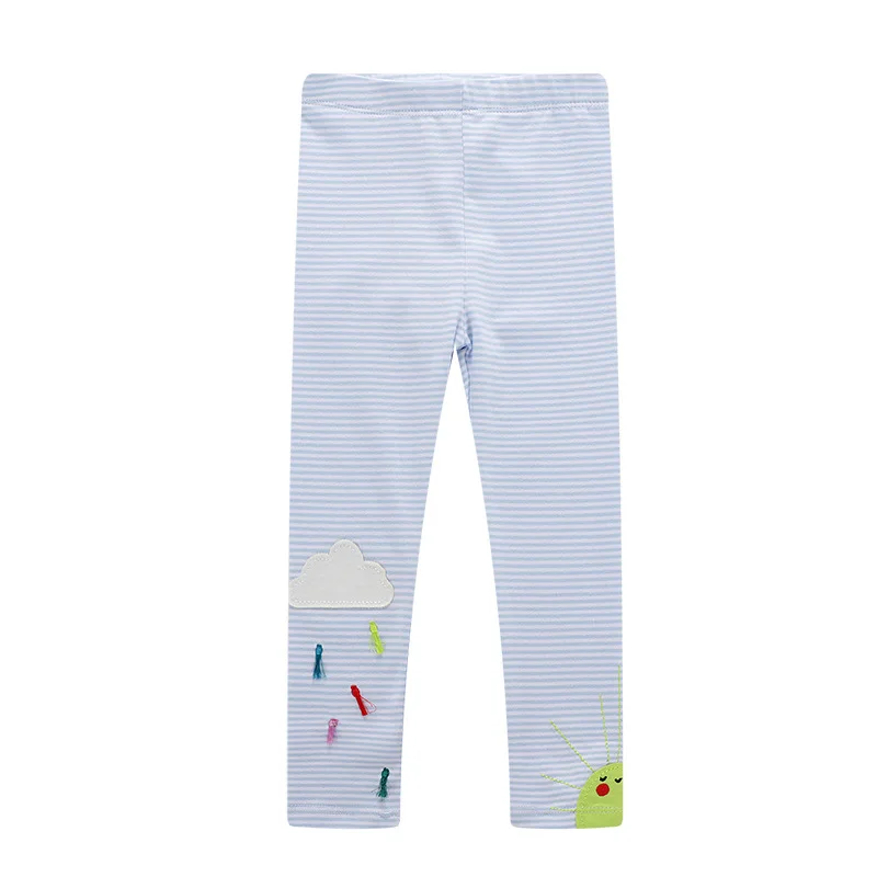 Модные брюки в полоску для девочек детская хлопковая одежда детские штаны с