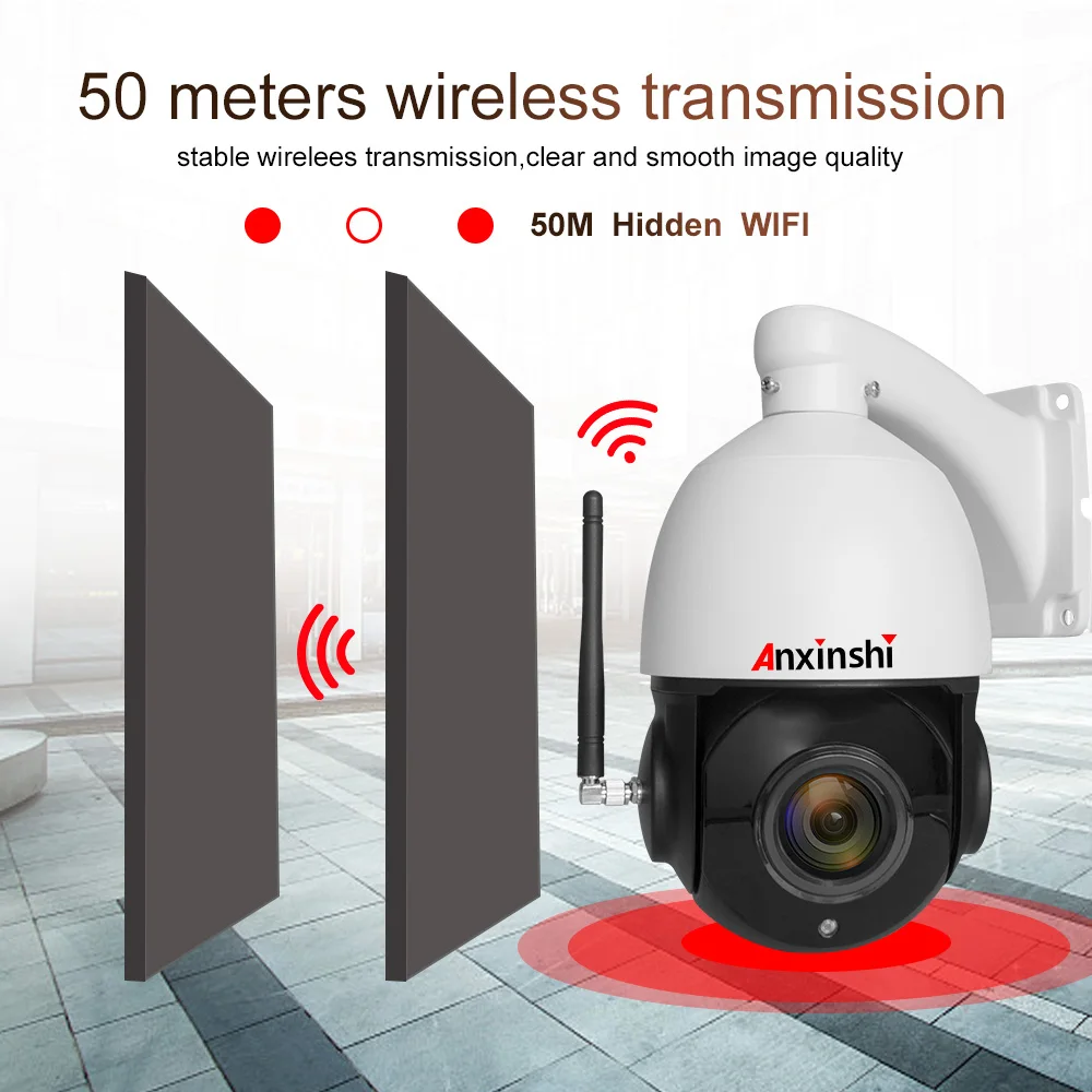 5MP WiFi Автоматическая отслеживающая ip камера наружная 30X зум IR 120 M starlight onvif P2P H.265 HD