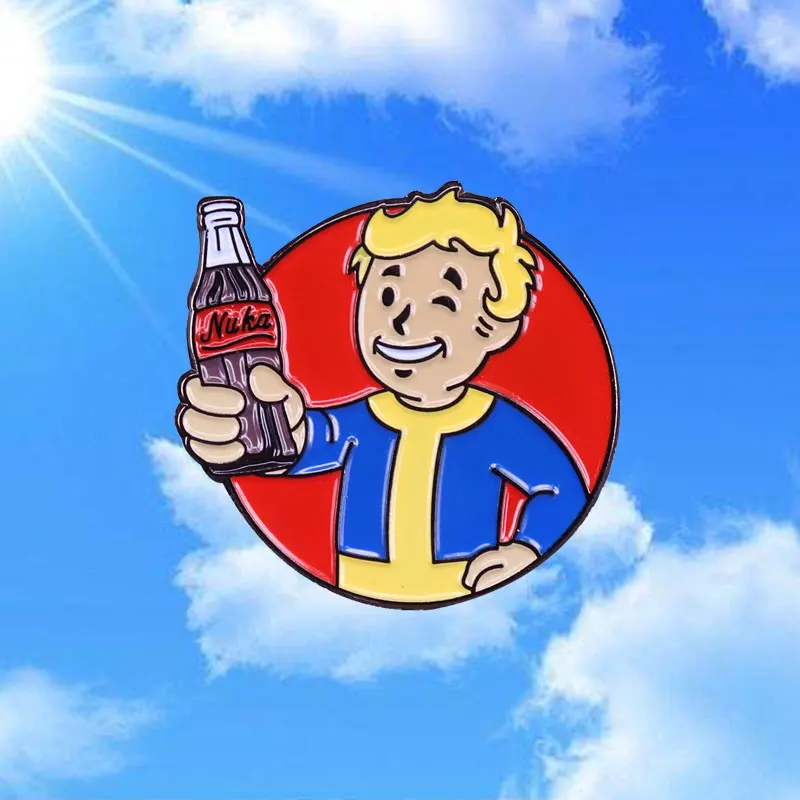 Убежище мальчик бутылки для газированных напитков эмаль на булавке милый