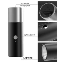 metal wireless bluetooth compitible 3 0 speaker waterproof portable small steel gun flashlight bluetooth compatible speaker