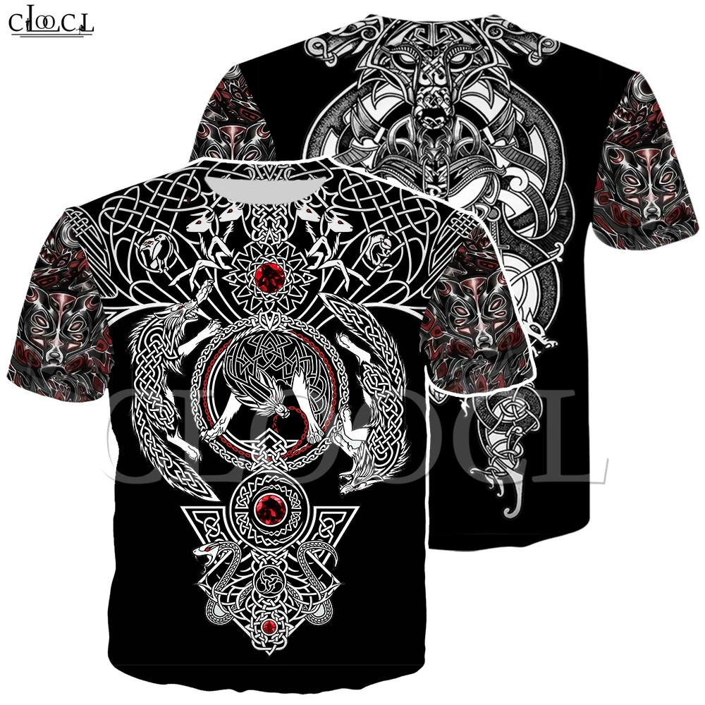

Nordic Viking Tattoo Art Skull T Shirt Women Men Pirates 3D Print T-shirts Vikings King Short Sleeve Casual Tops Drop Shipping