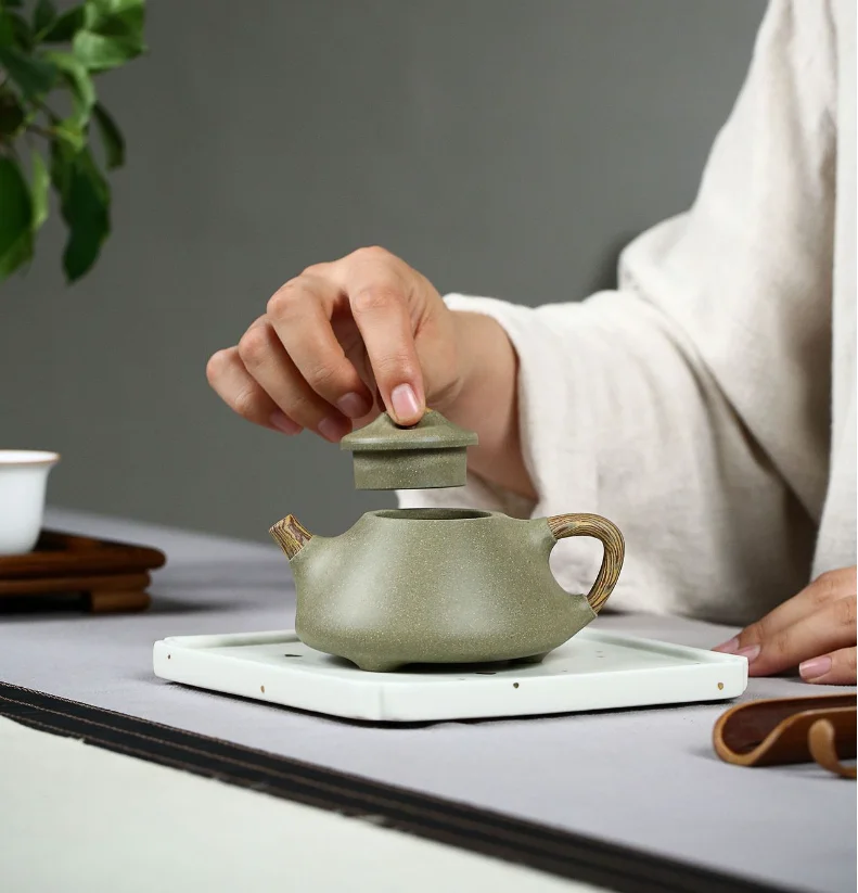 

Китайский чайник Zi Zhi Shi Piao, керамический чайник для чая Puer Oolong, чайный набор ручной работы
