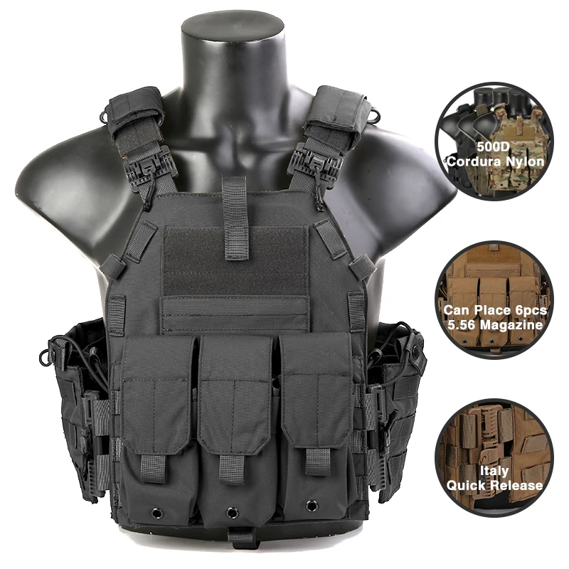 Цена Emerson Gear 094K держатель тарелок с магнитной сумкой ROC Molle тактический жилет страйкбол охота стрельба Защита тела Броня защитное снаряжение
