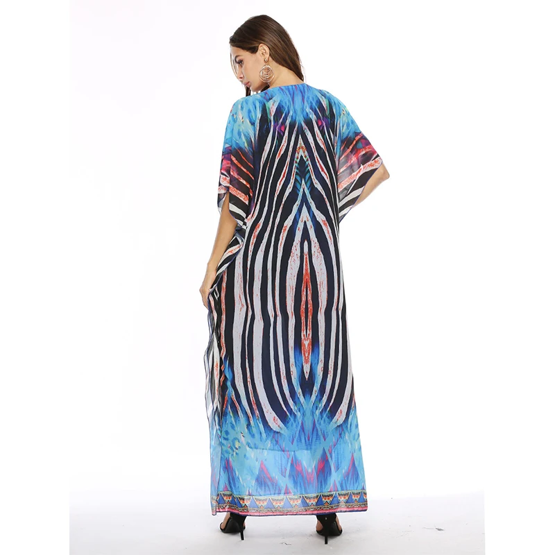 Последняя мусульманская абайя Турция богемный Алмазный бисер мода печати Causel