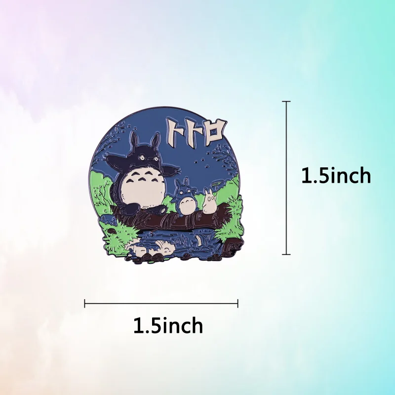 С изображением героя мультфильма Мой сосед Тоторо большие и маленькие синие лак