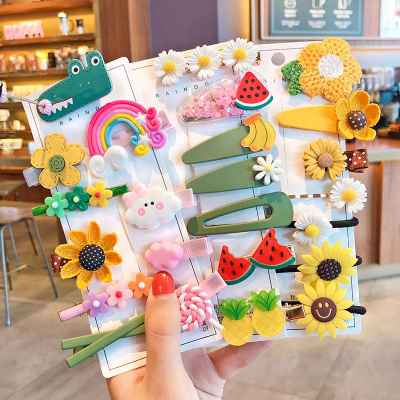 

Children's cute color hair clip head jewelry baby clip cute fashion baby hair clip headdress fruit-shaped clip hair accessory
