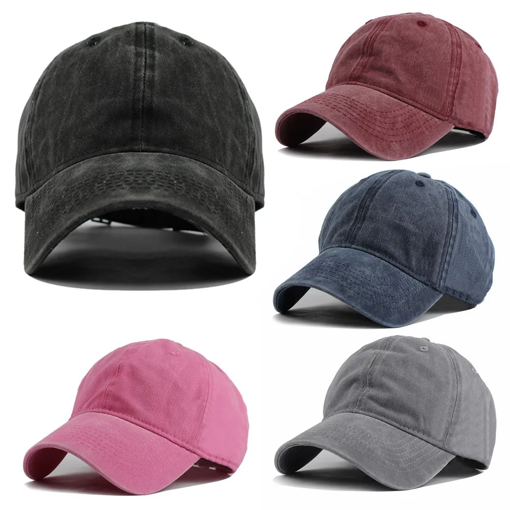 

Classic Style Baseball Cap All Cotton Made Adjustable Men Women Low Snapback Baseball Caps Adjustable Fashion Summer Hat 20#24