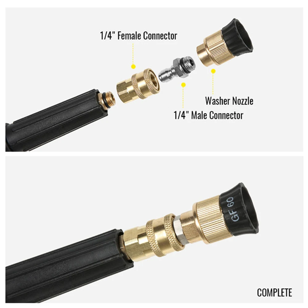 Высокая Давление шайба 1/4 &quotбыстродействующая муфта адаптер Чистая стиральная