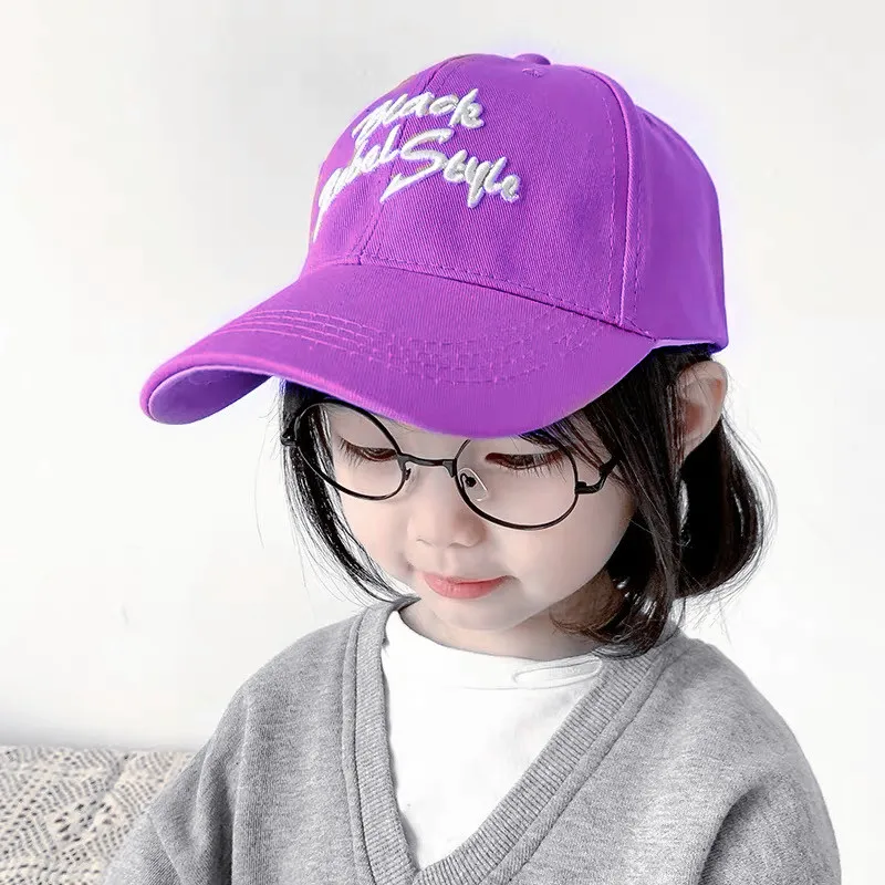 

New Design Cotton Boys Girls Kids Bebe Letter Embroidery Baseball Cap Unisex Sunscreen Baseball Cap Children's Hat free shipping
