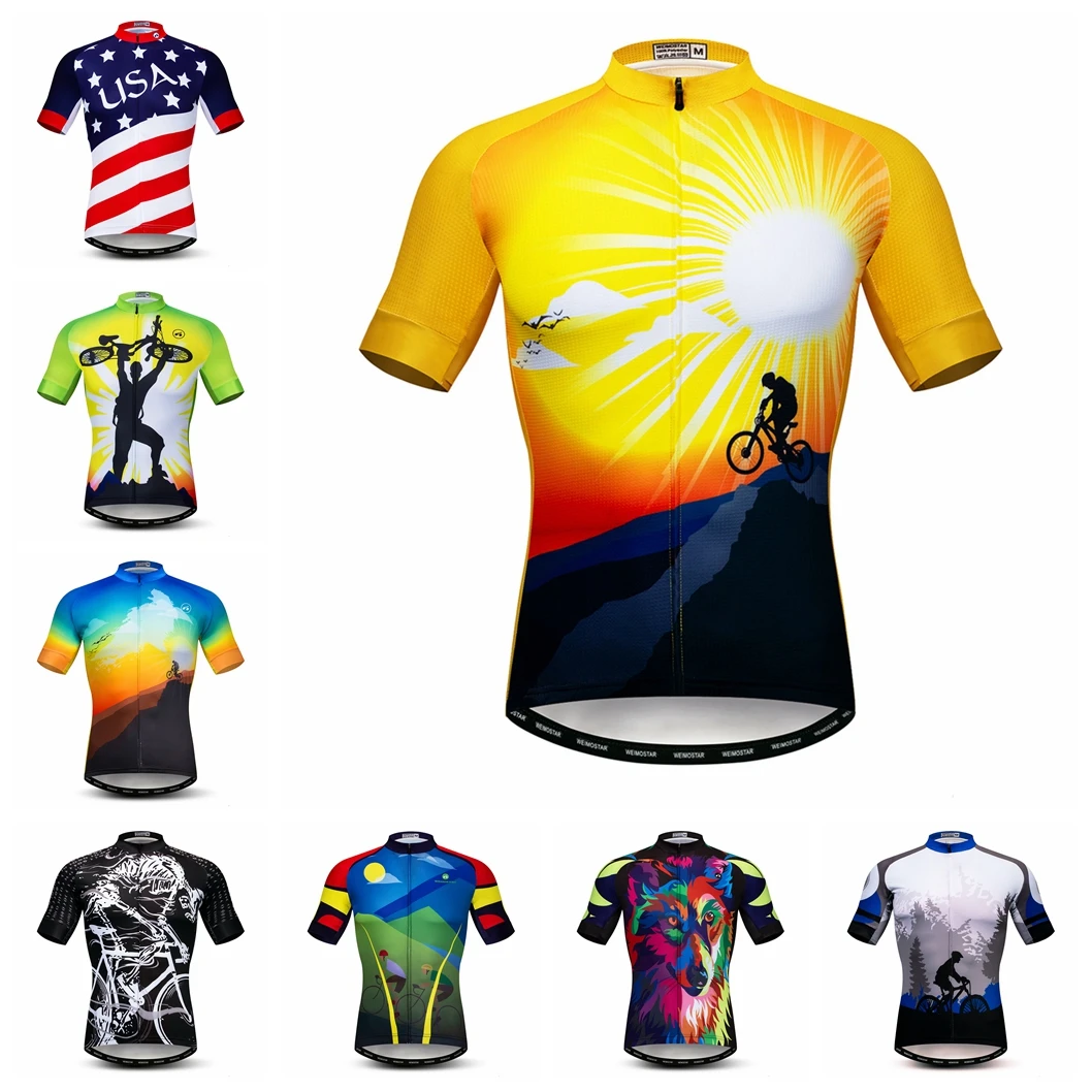 

Футболка мужская для велоспорта, рубашка для горного велосипеда, топ для езды на велосипеде, одежда для гонок, желтая и черная, на лето