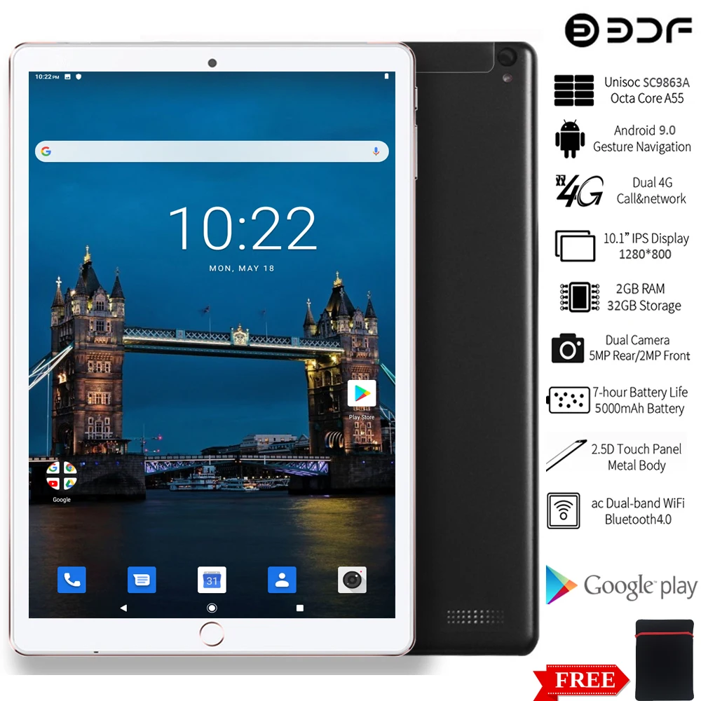 Россия Бесплатная 10 дюймовый планшетный ПК 2 ГБ/32 ГБ Android 9 0 Octa Core с функцией звонка