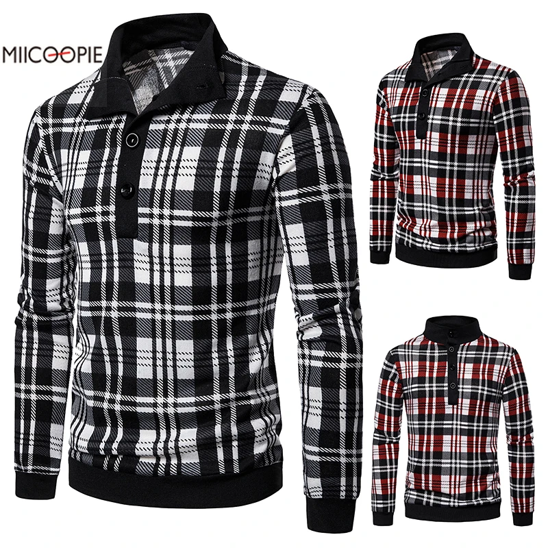 Осенний мужской свитер Повседневные свитера с пуговицами длинный рукав хлопок