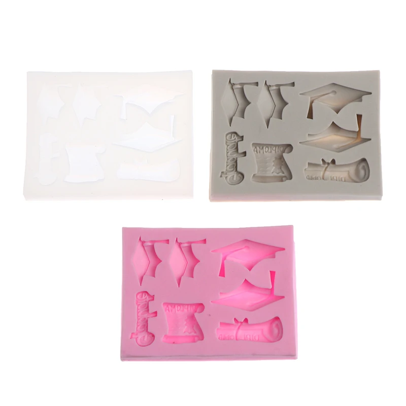 

DIY Graduate Silicone Molds Owl Bachelor Cap Fondant Mold DIY Party Cake Decorat