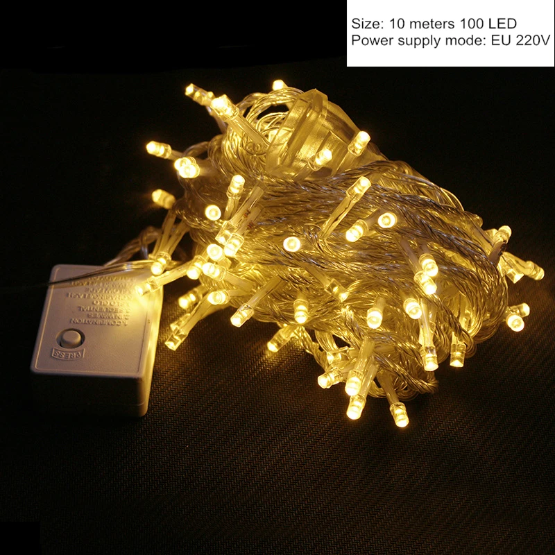 Warm White 10M100LED Рождественские украшения 10 20 шаров, марокканский струнный светильник, Рождественский декоративный светильник s, Новогоднее украшение, Рождественский Navidad Noel, L - Цвет: Warm White 10M100LED