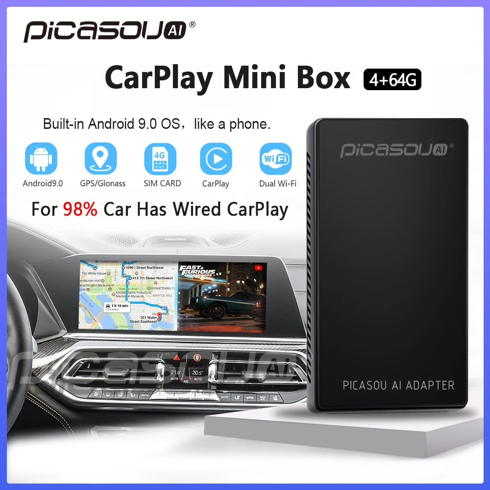 

Carplay Ai Box Netflix Android Box Car Multimedia Player 64G Wireless Carplay box for Audi VW Ford Kia Toyota Audio Navigation