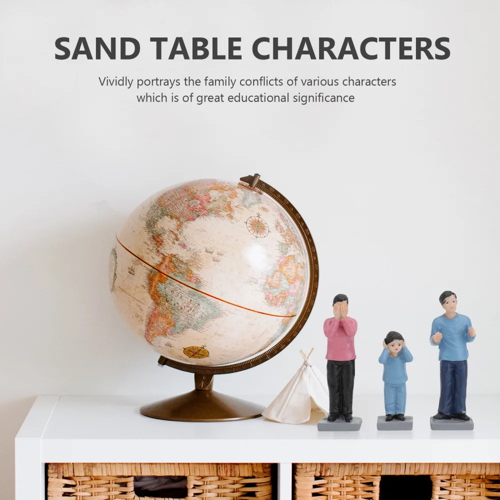 

3pcs Sand Table Character Molds DIY Home Furnishing Toys Simulation Figurines