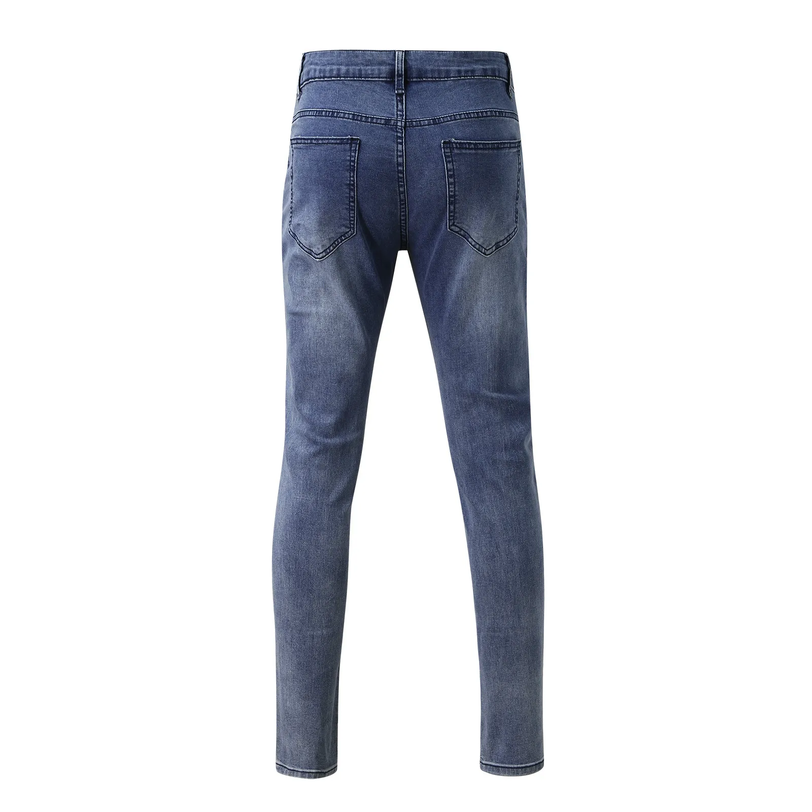 

Fashion Men Jeans Retro Ripped Denim Pants Streetwear Elastic Slim Fit Night Club Hip Hop Trousers Jeans Homme