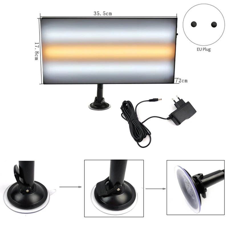 Car Dent Repair Tool LED Light Paintless Hail Removal Automotive Body Lamp Kit Reflector Board EU Plug |