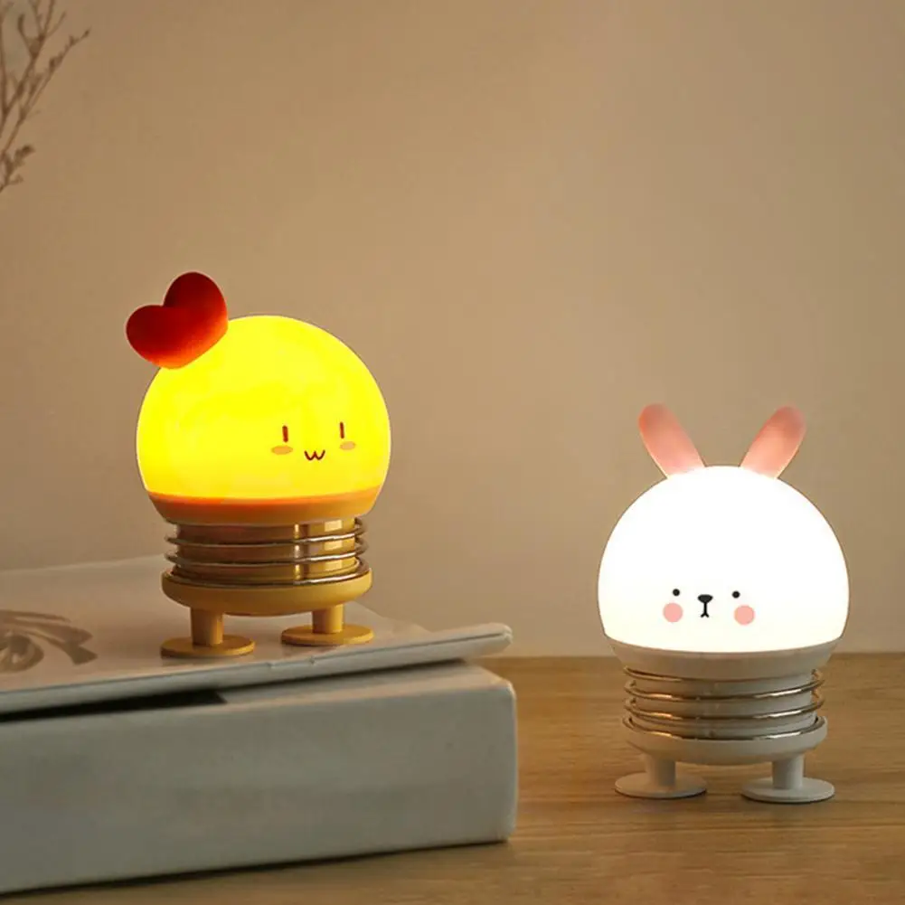 Светодиодная Ночная лампа для весенней светодиодный клы мультяшный кролик
