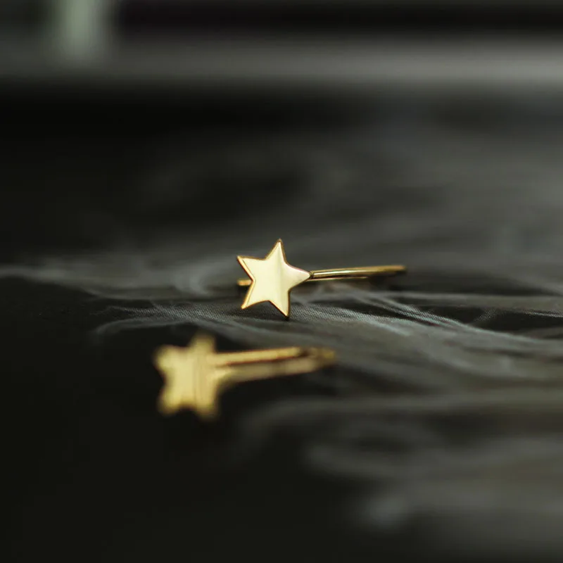 2019 новые серьги из 9k золота для женщин ювелирные изделия Длинные звезды |