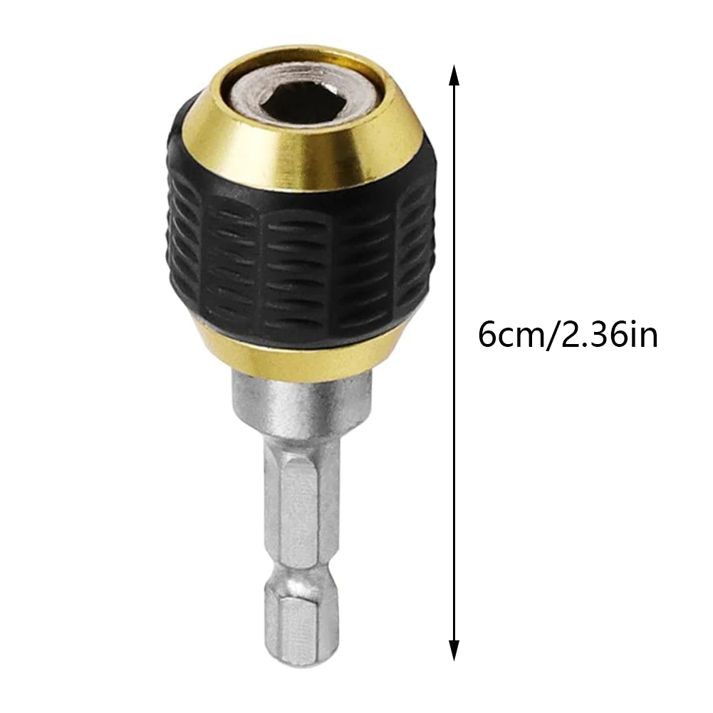 

2PCS 1/4 Inch Screwdriver Bit Holder Hex Shank Bit Chuck Adapter Self-Locking Holder Quick Release Connector Power Drill Tools