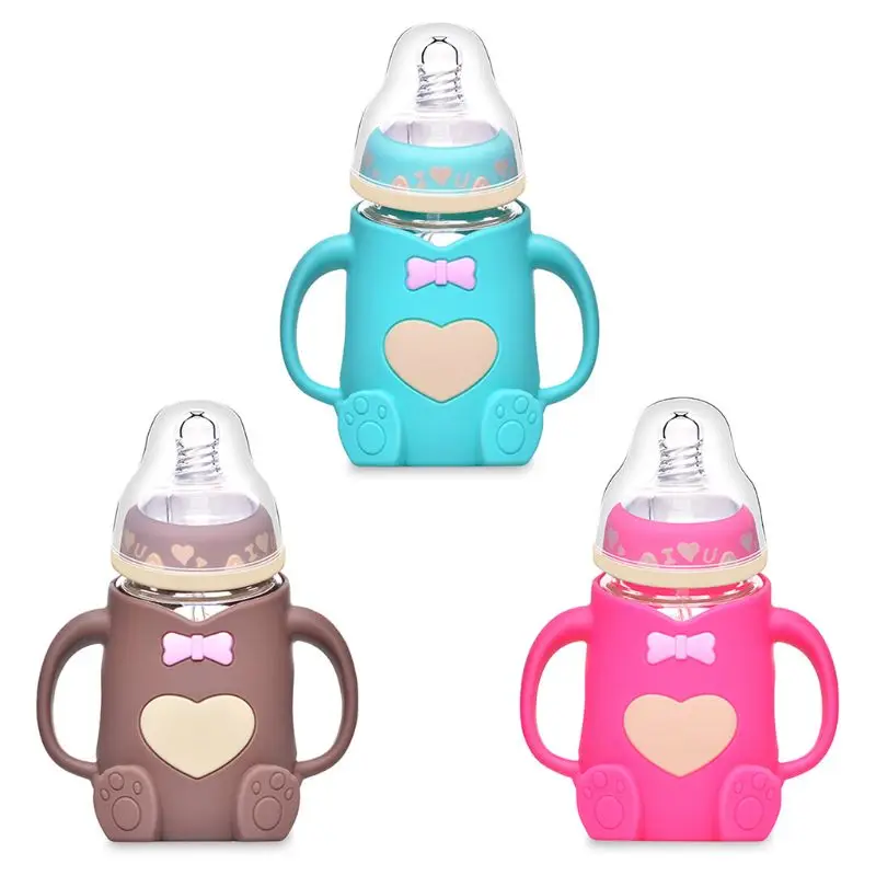 

240ml Baby Silicone Milk Feeding Bottle Safe Infant Juice Water Feeding Cup