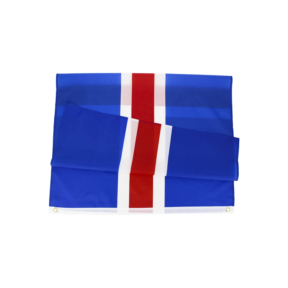 johnin 90X150cm red cross is isl iceland flag |