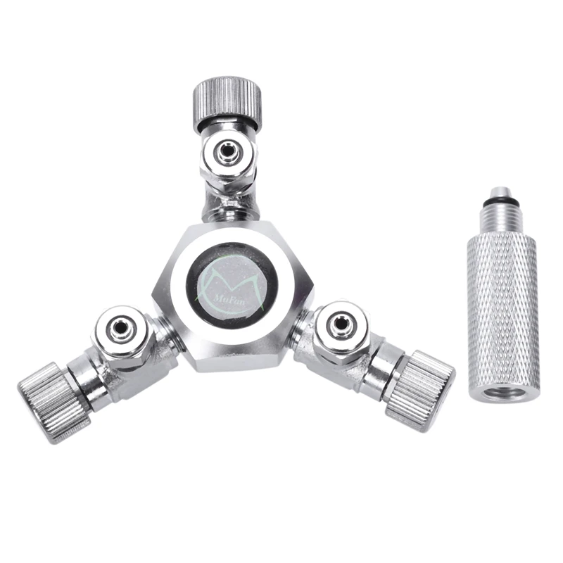 Аквариум для рыбок 3 Way воздушный насос Co2 Регулятор электромагнитный цилиндр