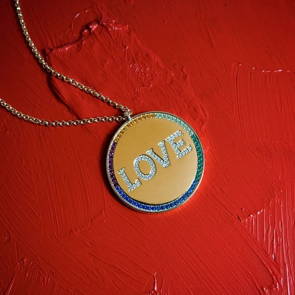 

S925 1:1 , -Rainbow LOVE