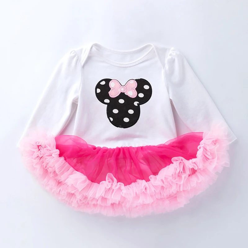 Хлопковое боди для девочек осенне-весеннее платье-пачка вечерние комбинезоны