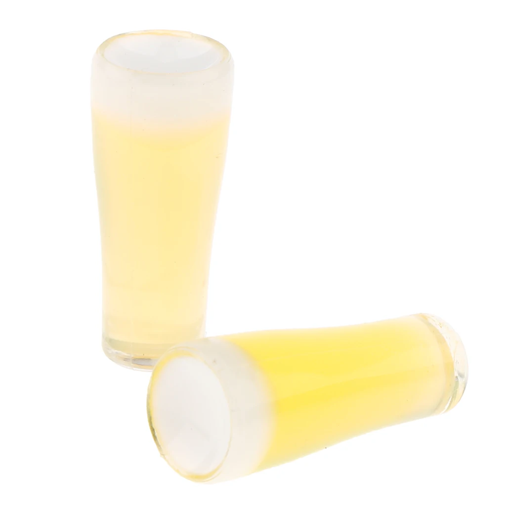 1:12 Кукольный домик мини обеденный стол DIY набор желтый и белый высокое пиво