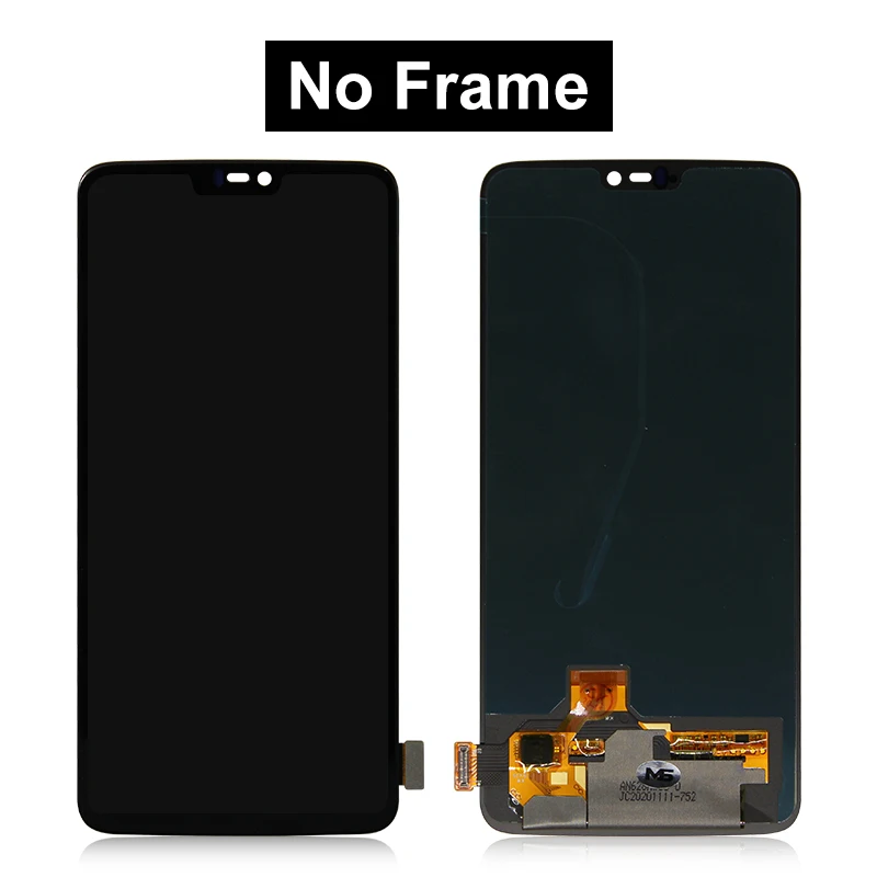 Pantalla t&aacute;ctil LCD Super AMOLED de 6,28 pulgadas para Oneplus 6, piezas de montaje de digitalizador con Marco, 1 + 6-1