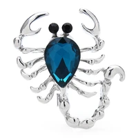 wulibaby rhinestone scorpion brooches for women men lovely insects party casual brooch pin gifts