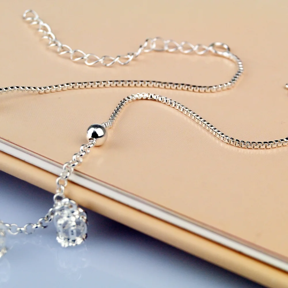 Женский браслет на ногу из серебра 925 пробы | Украшения и аксессуары