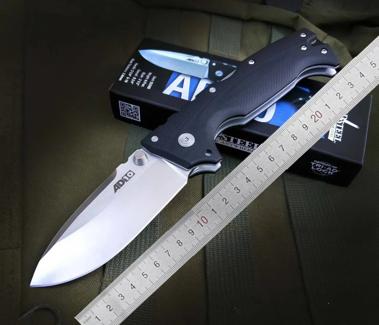 

Cold Steel AD10 Outdoor camping Survival Folding Knife S35VN blade G10 handle High hardness sharp EDC tactical folding knife EDC