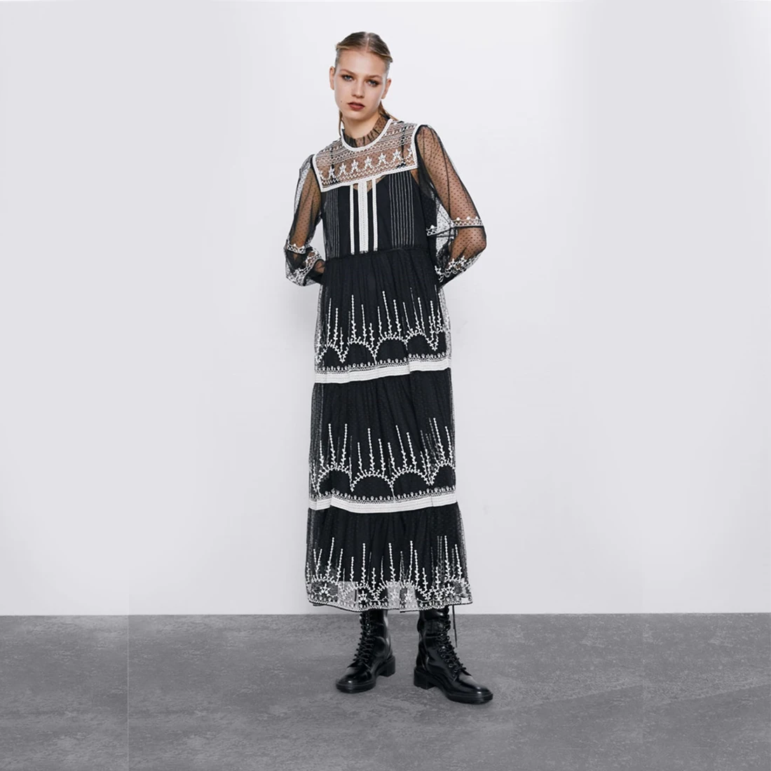 ZA Новое разноцветное модное платье с принтом женская одежда Boho Свободное платье с v-образным вырезом Вечерние подарки