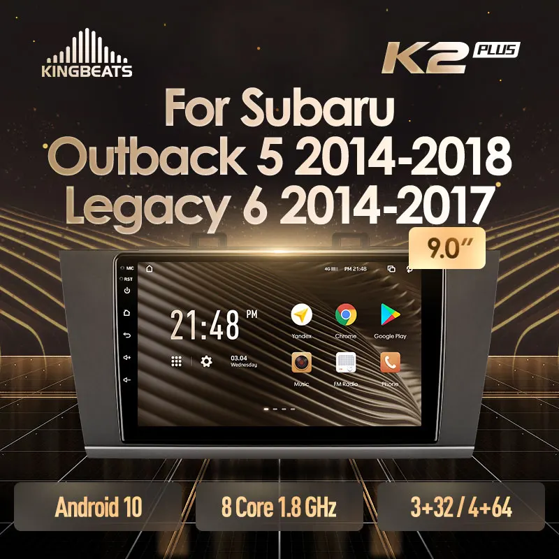 KingBeats штатное головное устройство For Subaru Outback 5 2014 2018 Legacy 6 2017 GPS Android 10 автомагнитола