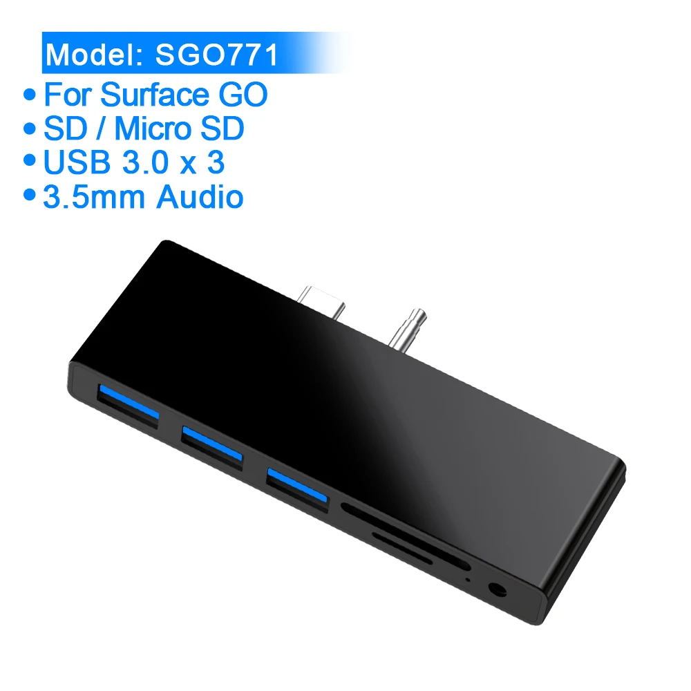 SGO771 Rocketek usb 3,0 кард-ридер концентратор 4K HDMI 1000 Мбит/с гигабитный Ethernet адаптер SD/TF micro SD 3,5 мм аудио для microsoft Surface GO - Цвет: SGO771